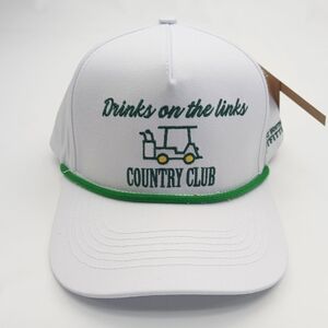Simply Southern White and Green Country Club Snap Back Hat